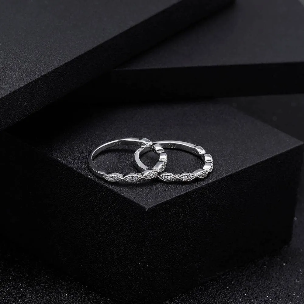 0.08Ct 1.2mm Half Eternity Art Deco Diamond Ring