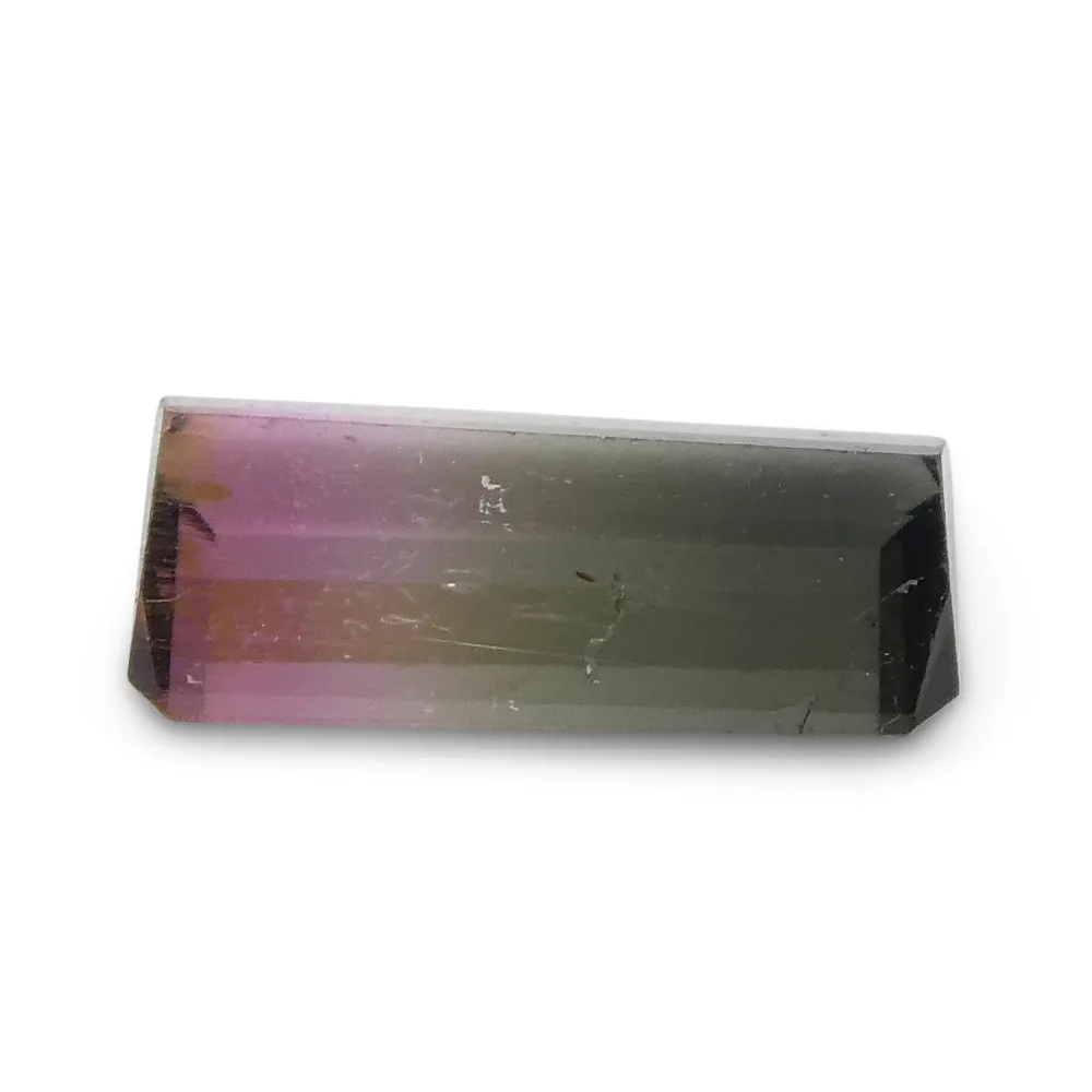 0.69ct Emerald Cut Green & Pink Bi-Colour Tourmaline