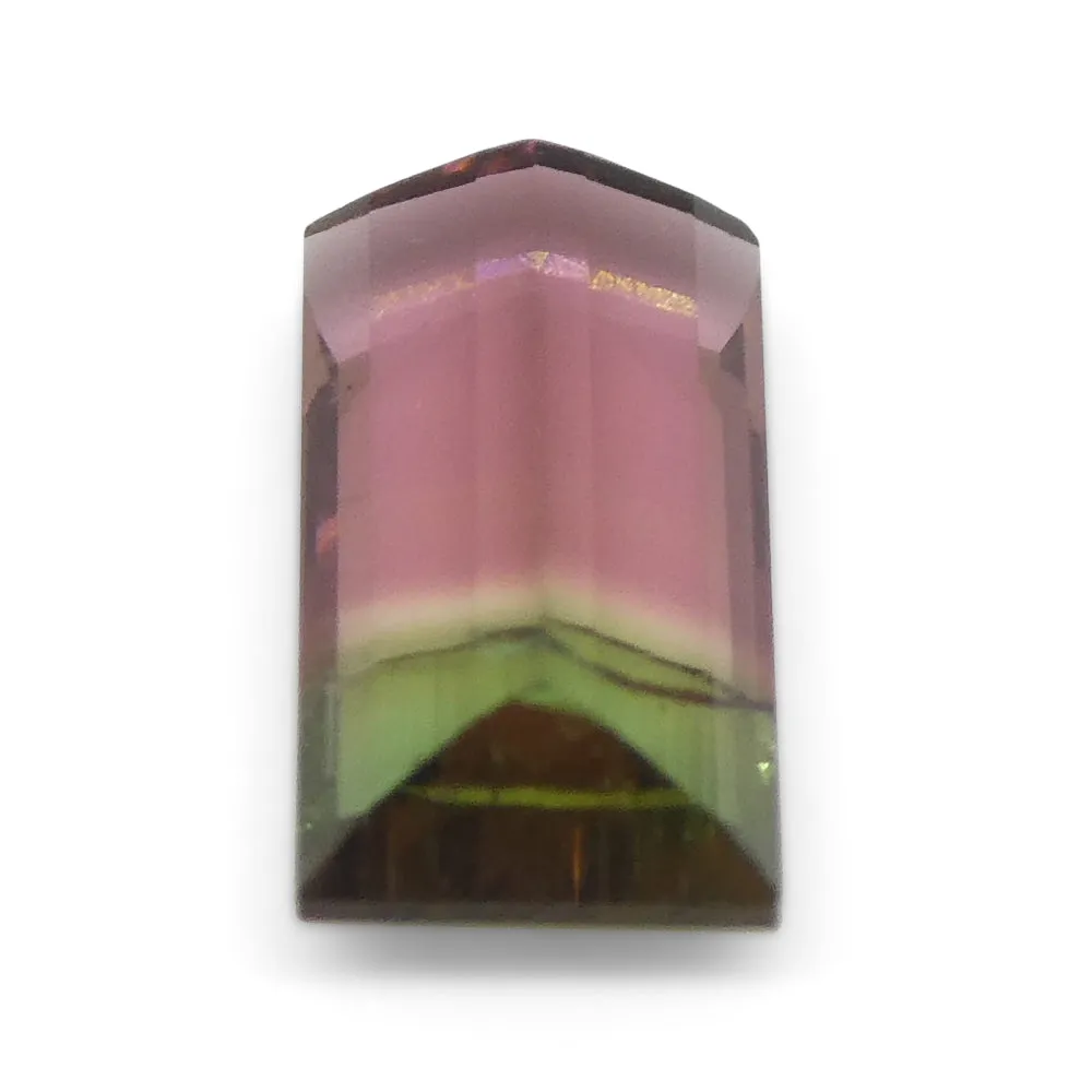 0.75ct Emerald Cut Pink & Green Bi-Colour Tourmaline