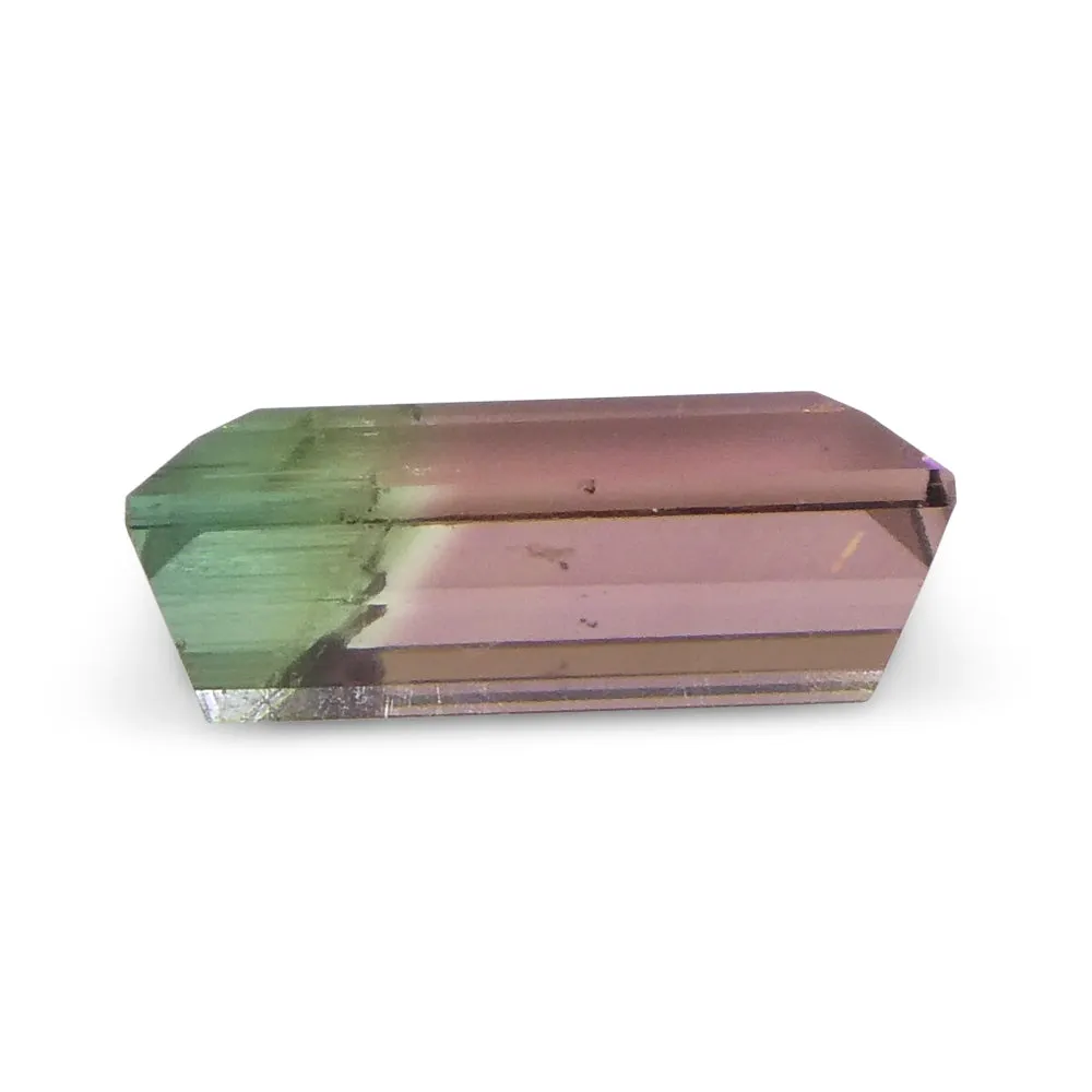 0.75ct Emerald Cut Pink & Green Bi-Colour Tourmaline