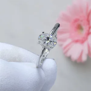1 carat Oval Cut D Color Diamond Engagement Ring