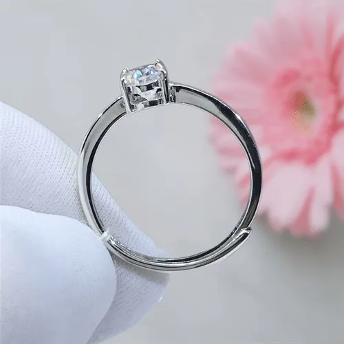 1 carat Oval Cut D Color Diamond Engagement Ring