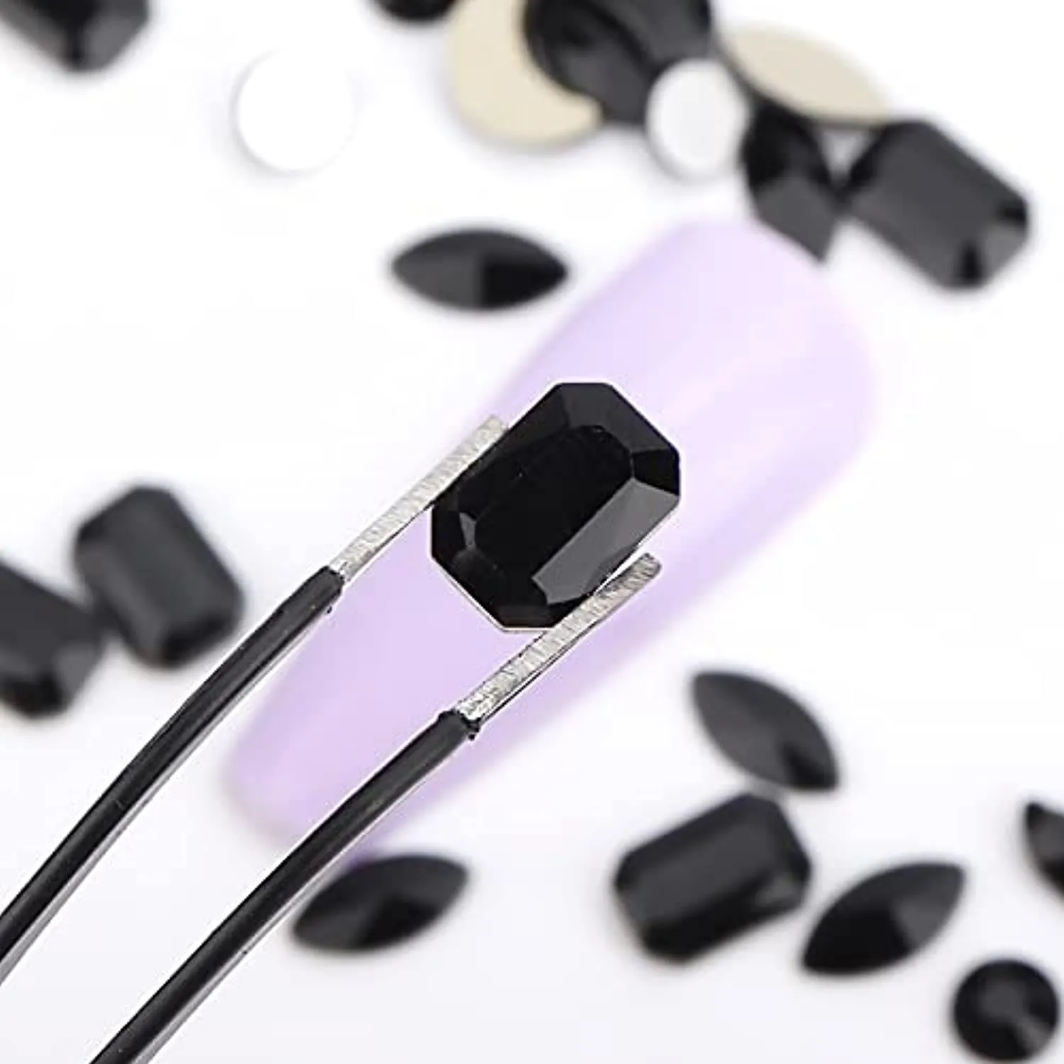 10320Pcs Nail Rhinestones for Nails, Bedazzler Kit with Rhinestones for Crafts, Hotfix rhinestones for Clothes Makeup, Crystal AB Black Rhinestones Diamonds Nail Gems and Rhinestones for Nail Art