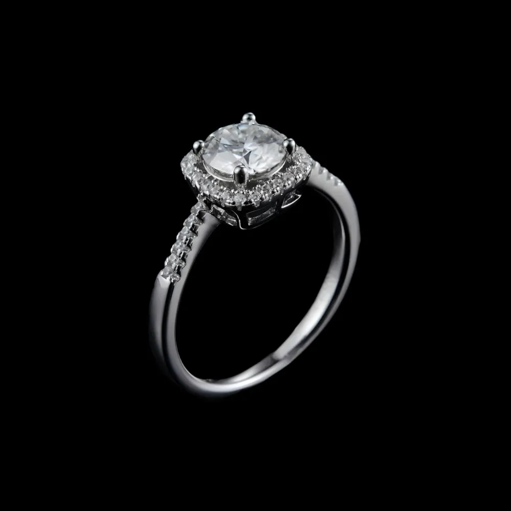 1.0Ct 6.5mm Diamond Engagement Ring