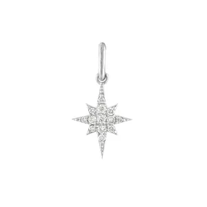 10K White Gold "Little Lila" Pave Diamond Charm