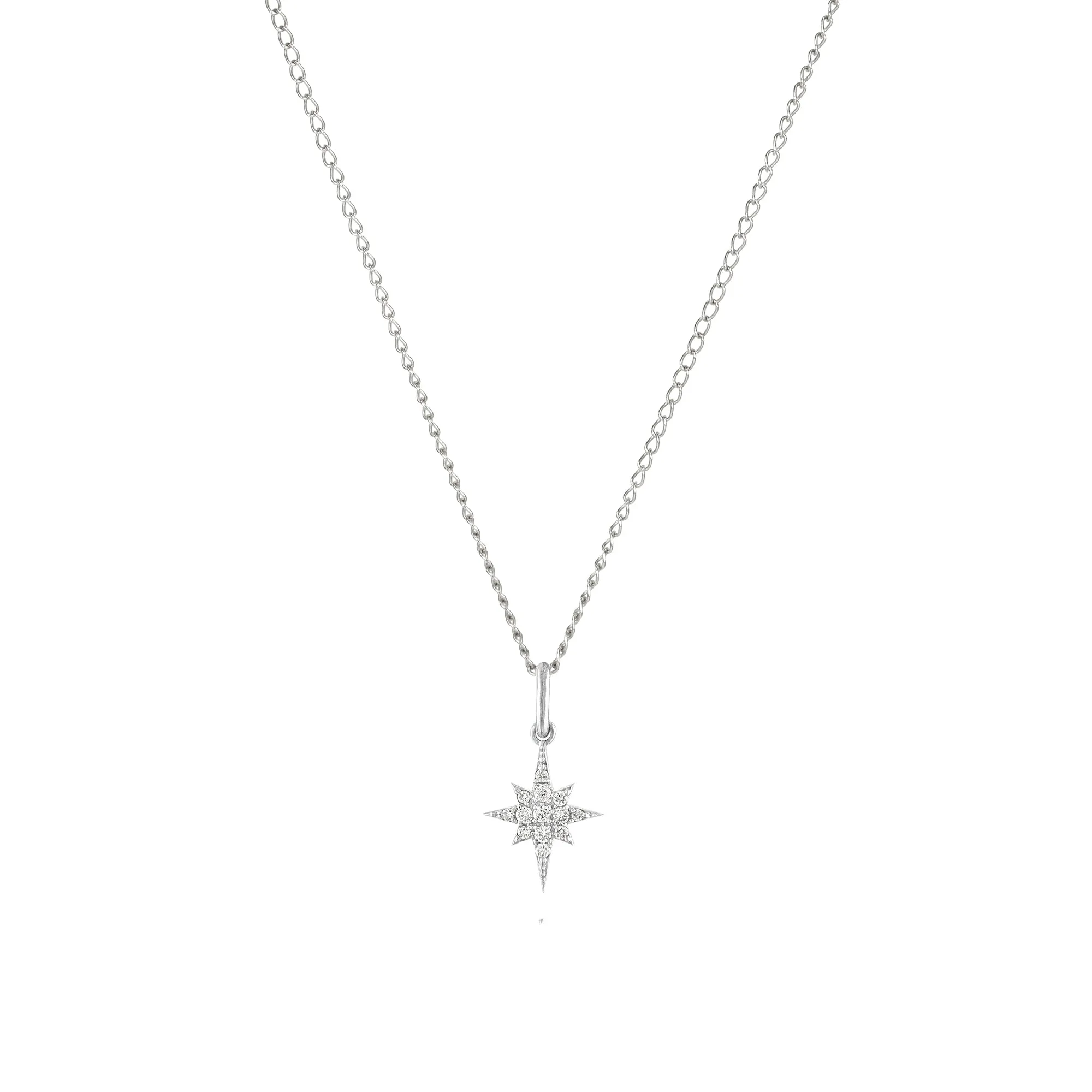 10K White Gold "Little Lila" Pave Diamond Charm