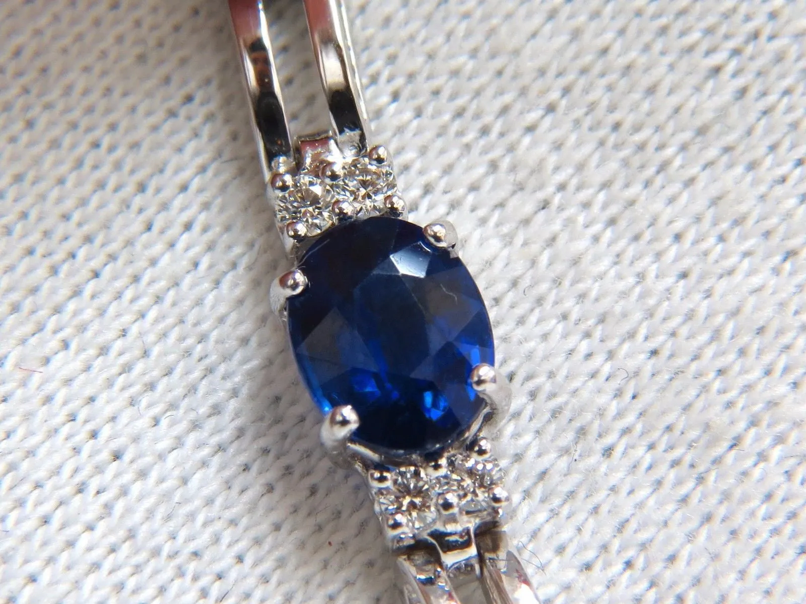 13.36ct natural blue kyanite diamonds tennis bracelet 14kt