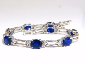 13.36ct natural blue kyanite diamonds tennis bracelet 14kt