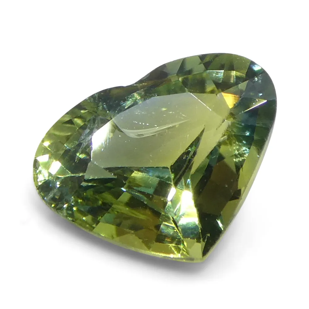 1.41ct Heart Green and Blue Sapphire from Sri Lanka