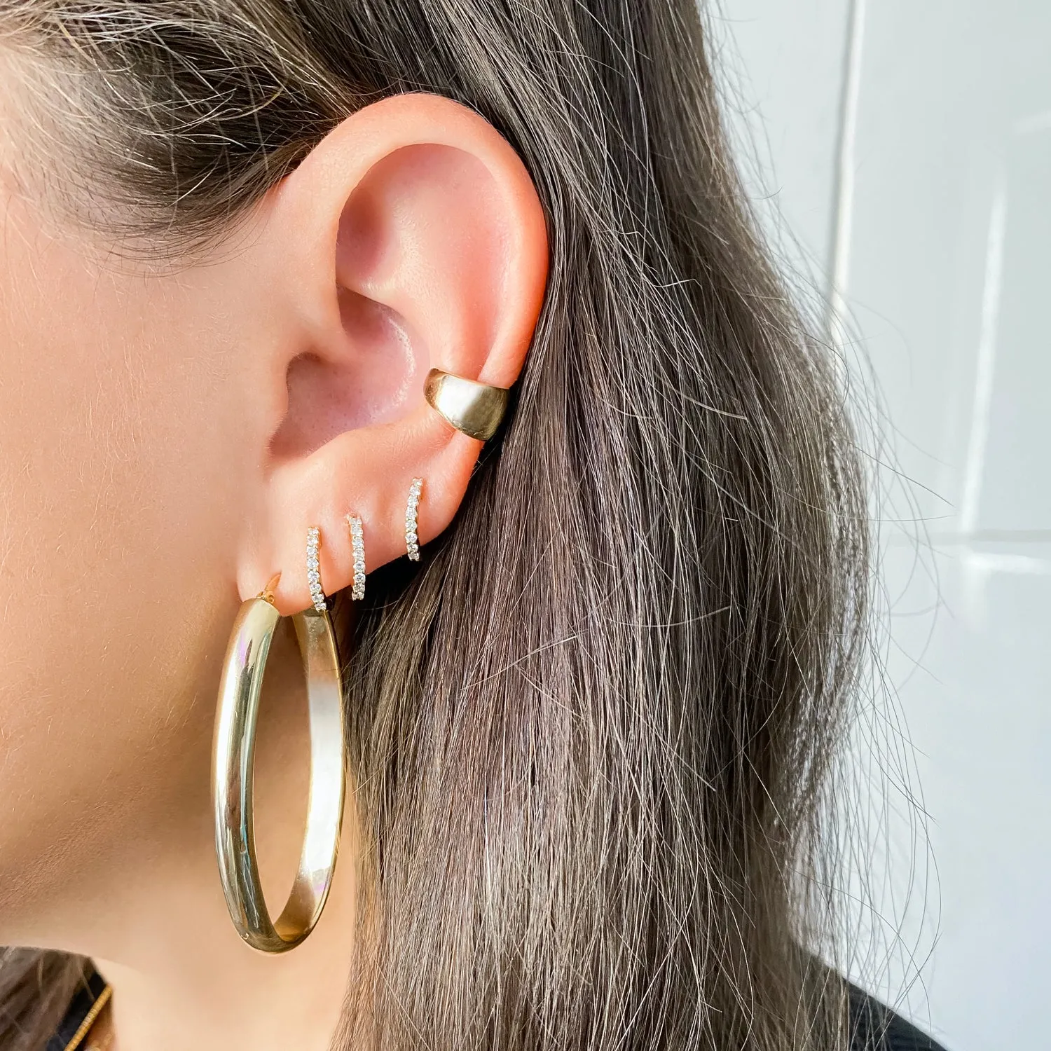 14K Gold Becket Hoops
