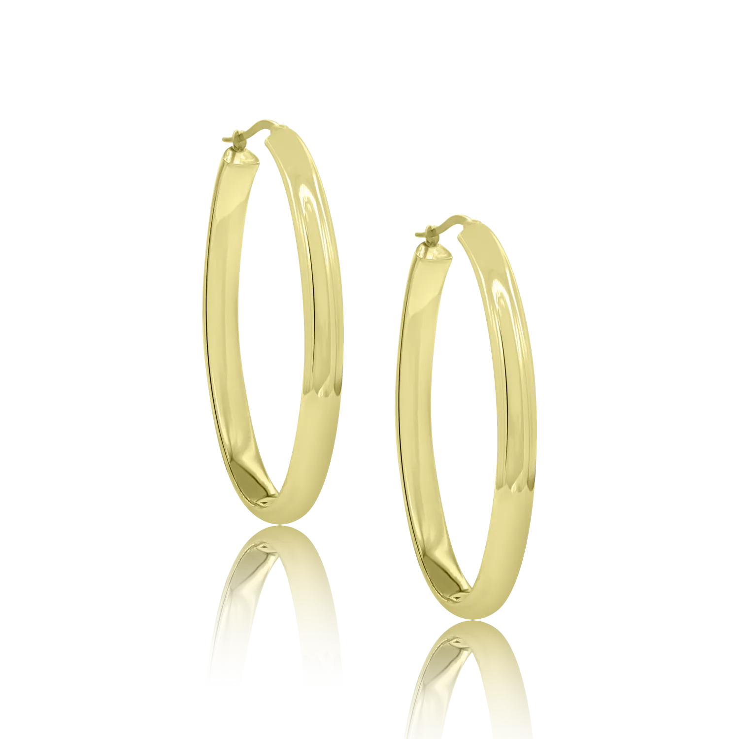 14K Gold Becket Hoops