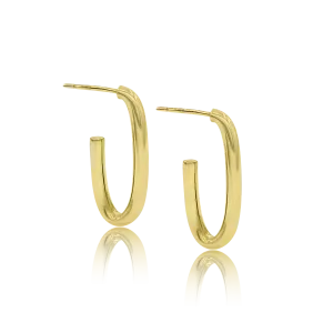 14K Gold U Hoops