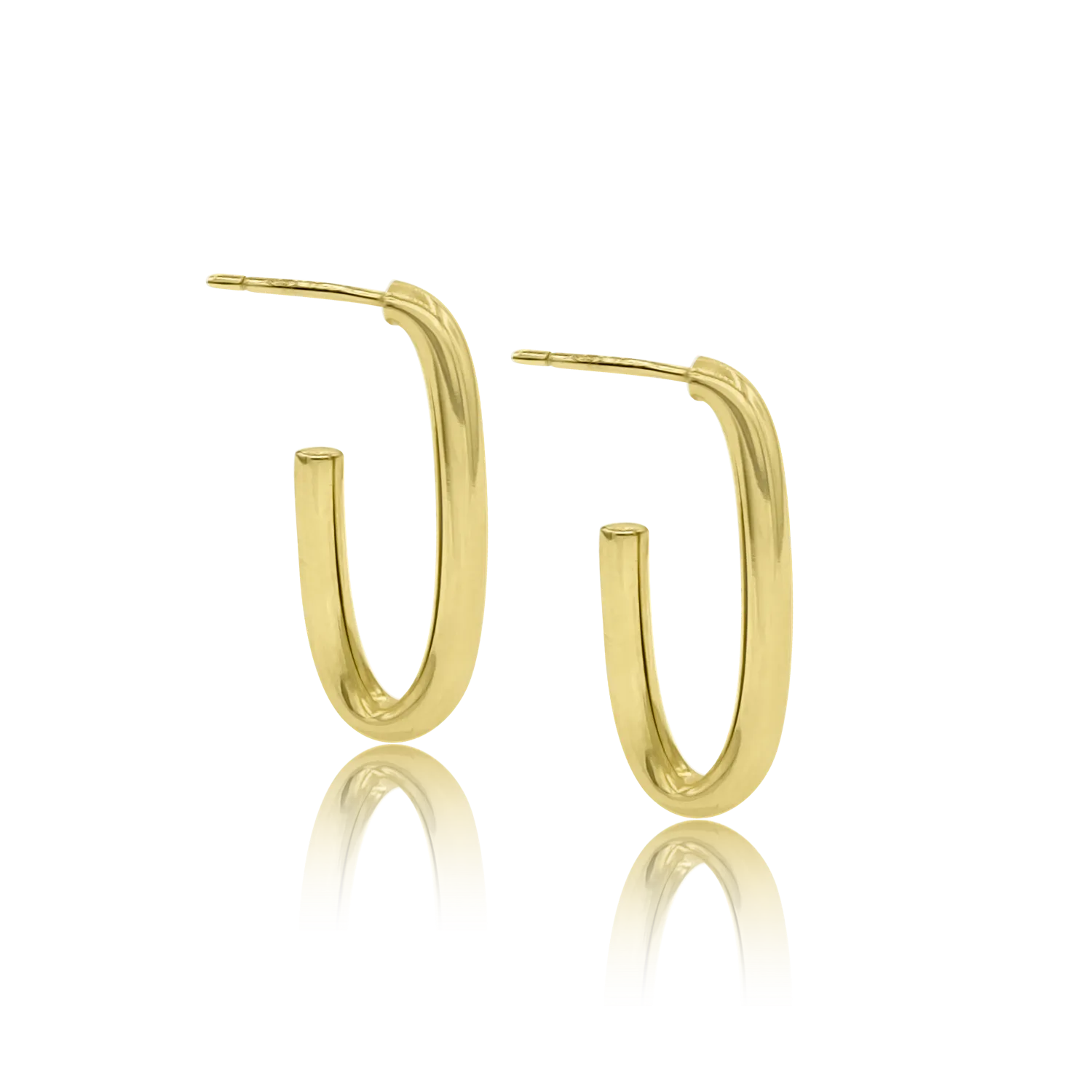 14K Gold U Hoops