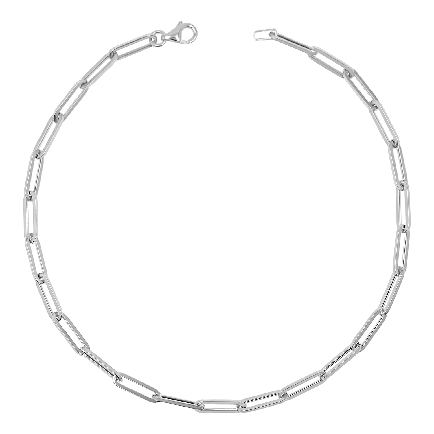 14K Signature Paper Clip Chain Anklet
