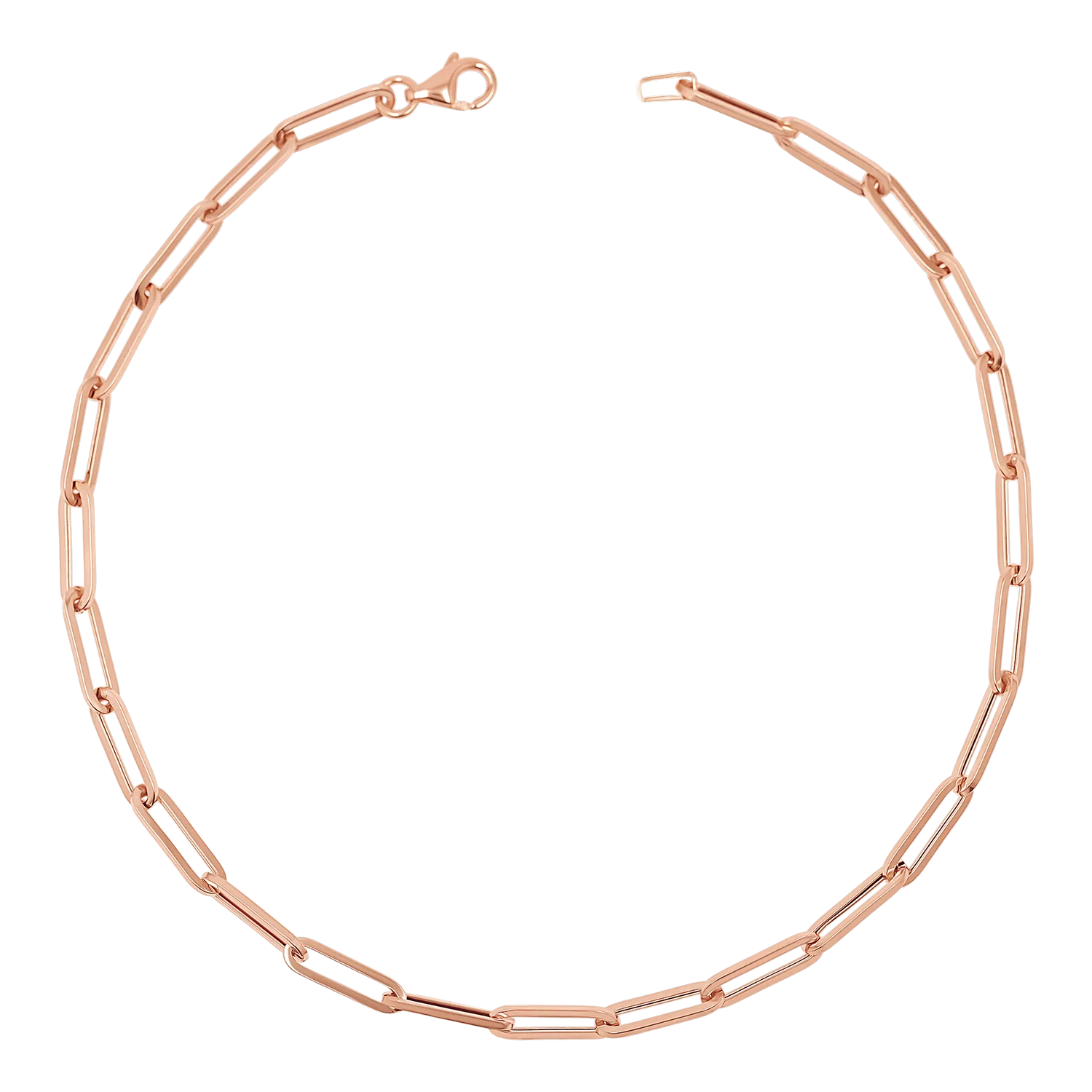 14K Signature Paper Clip Chain Anklet