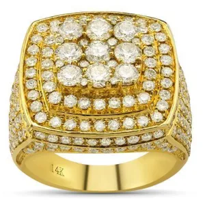 14k Yellow Gold Diamond Ring 5.00 Ctw