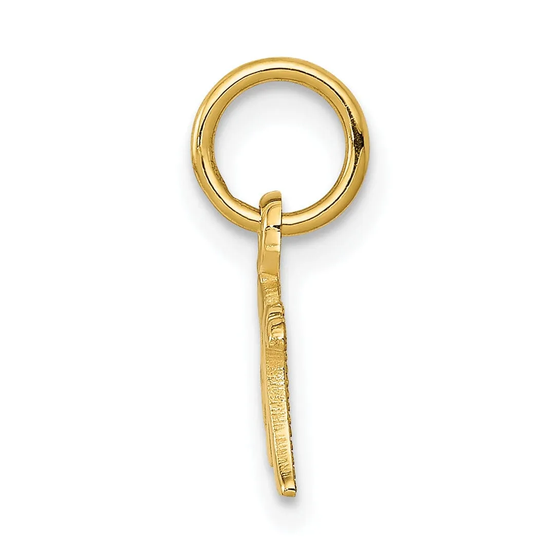 14k Yellow Gold Mom Charm Pendant