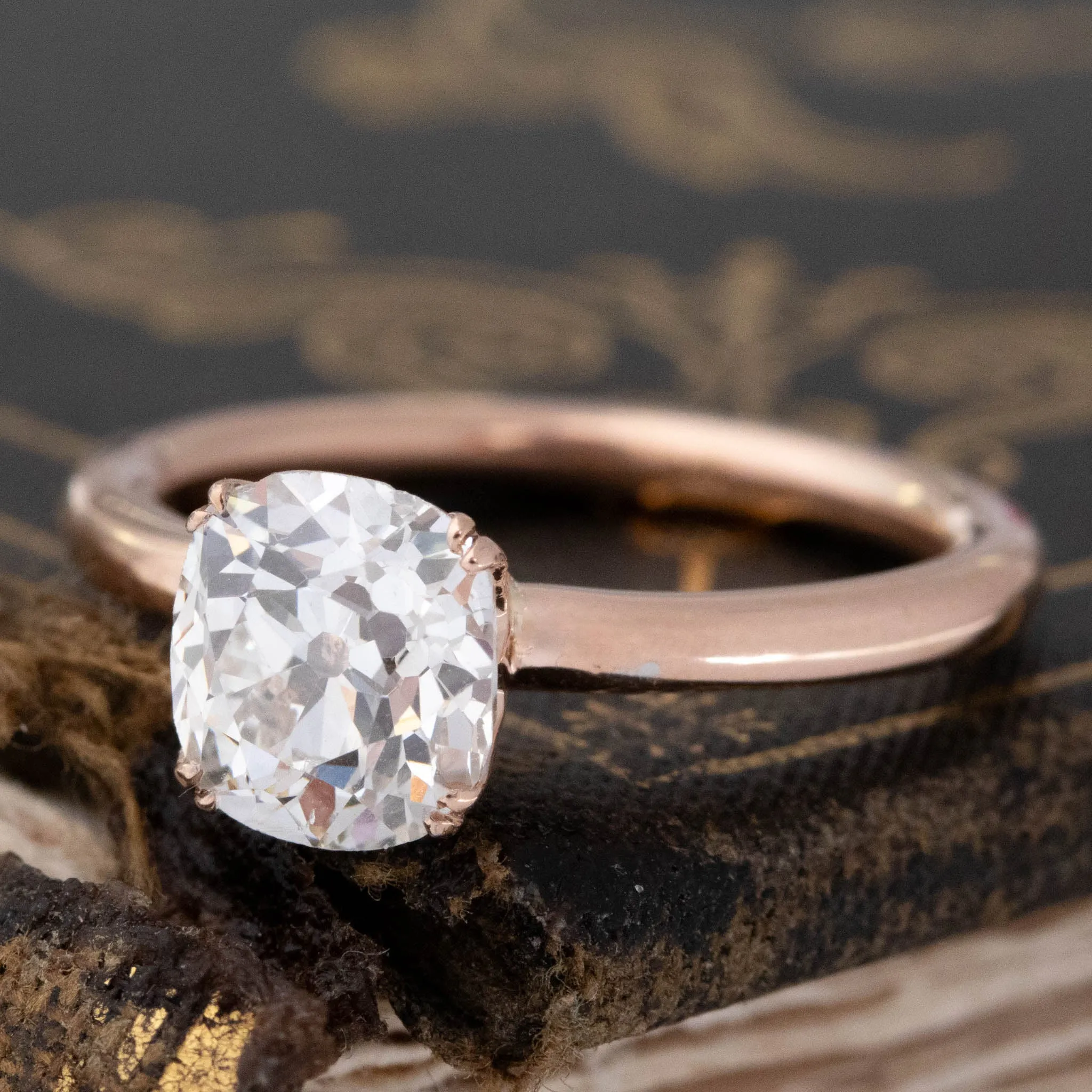 1.51ct Old Mine Cut Diamond Solitaire, GIA J VS2