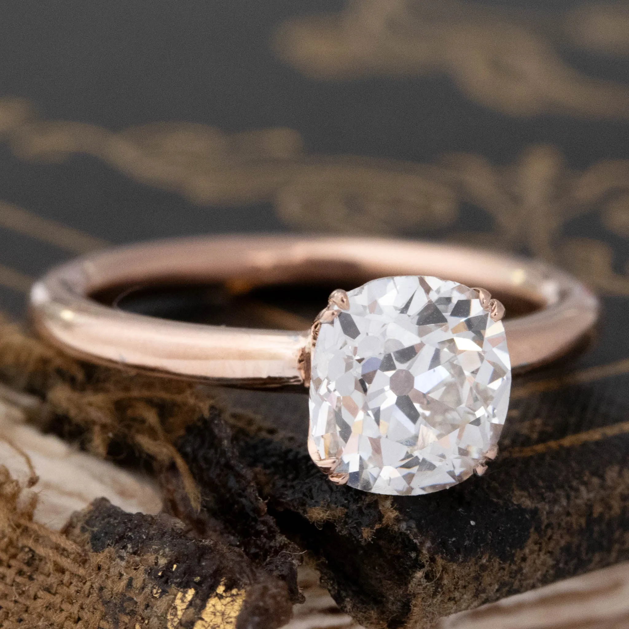 1.51ct Old Mine Cut Diamond Solitaire, GIA J VS2