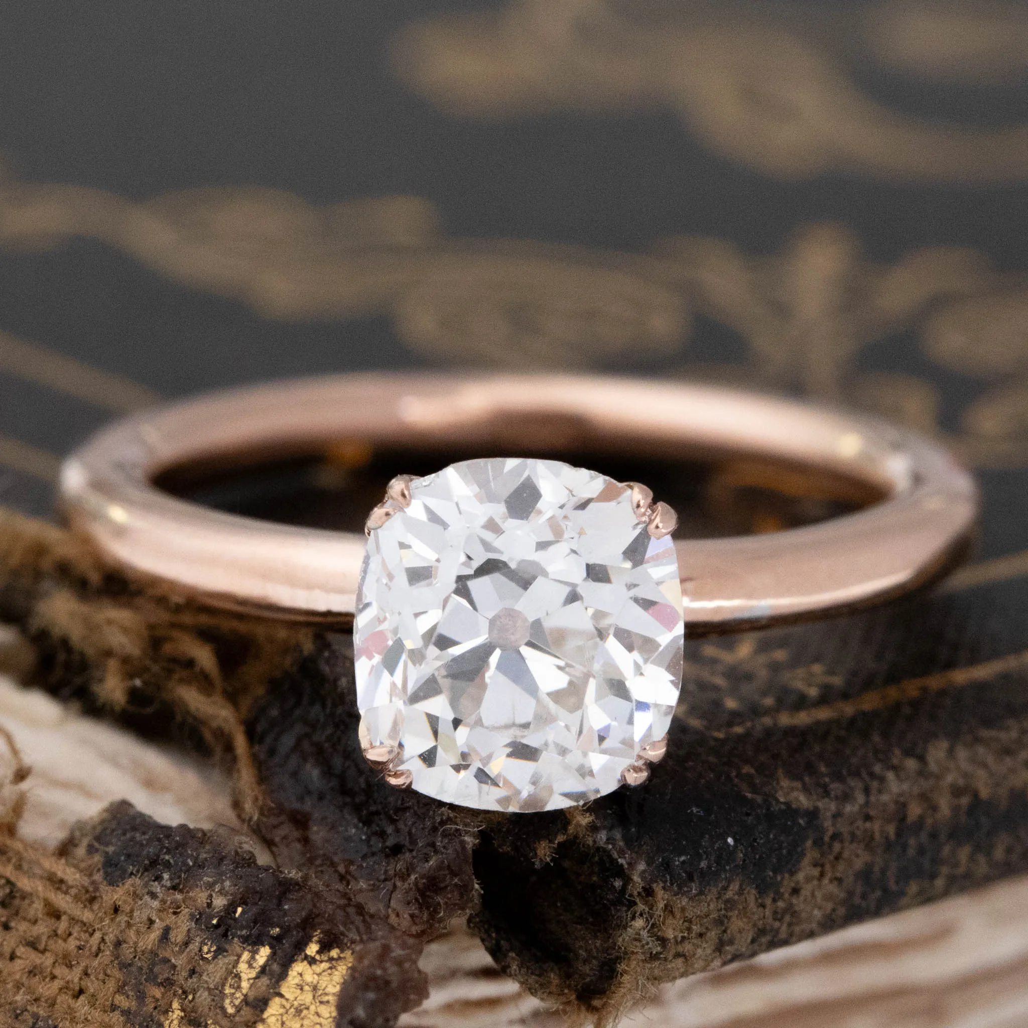 1.51ct Old Mine Cut Diamond Solitaire, GIA J VS2
