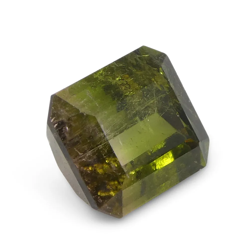 1.57ct Emerald Cut Green & Pink Bi-Colour Tourmaline