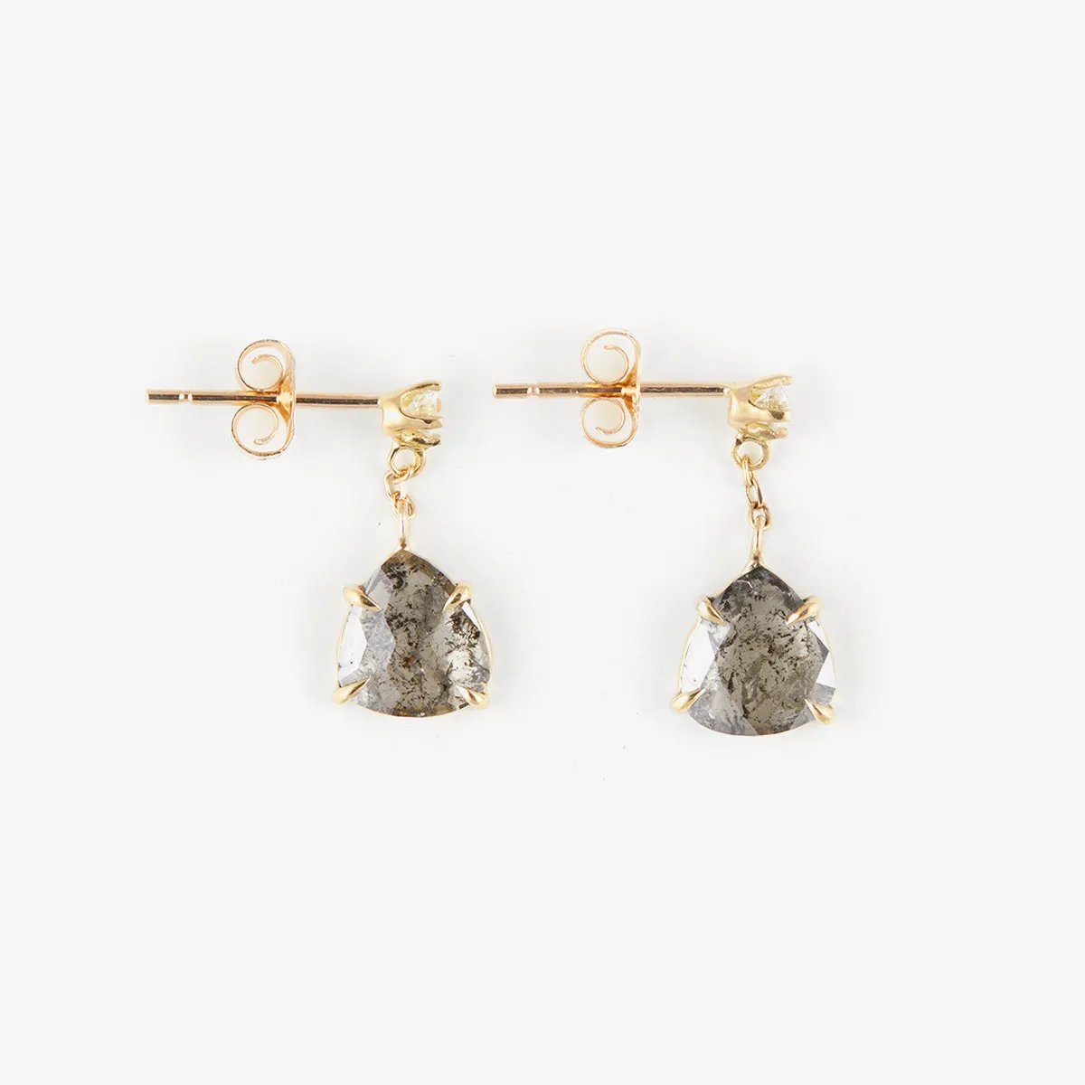1.71 Carat One-of-a-Kind Diamond Slice Earrings | CE6-OOAK