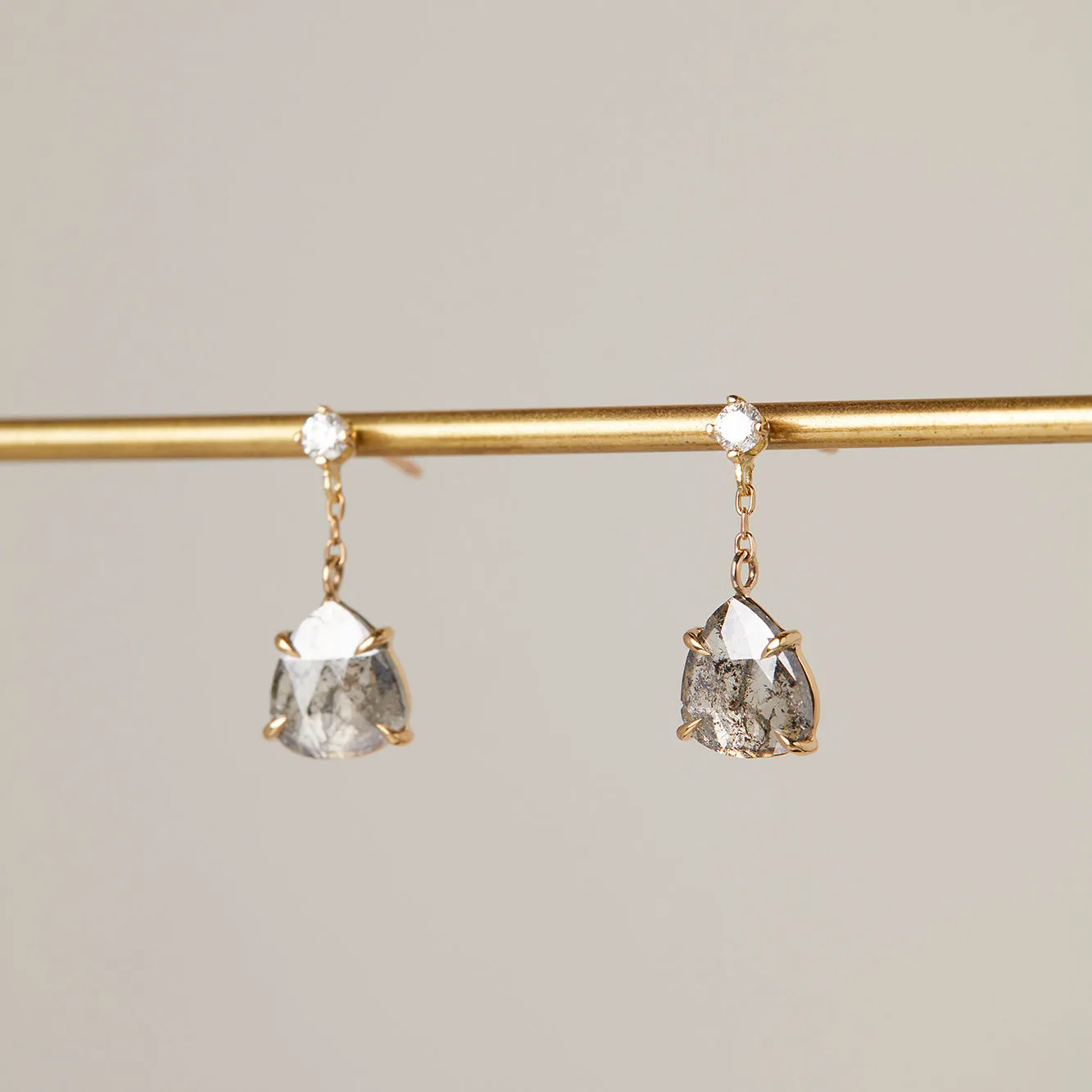 1.71 Carat One-of-a-Kind Diamond Slice Earrings | CE6-OOAK