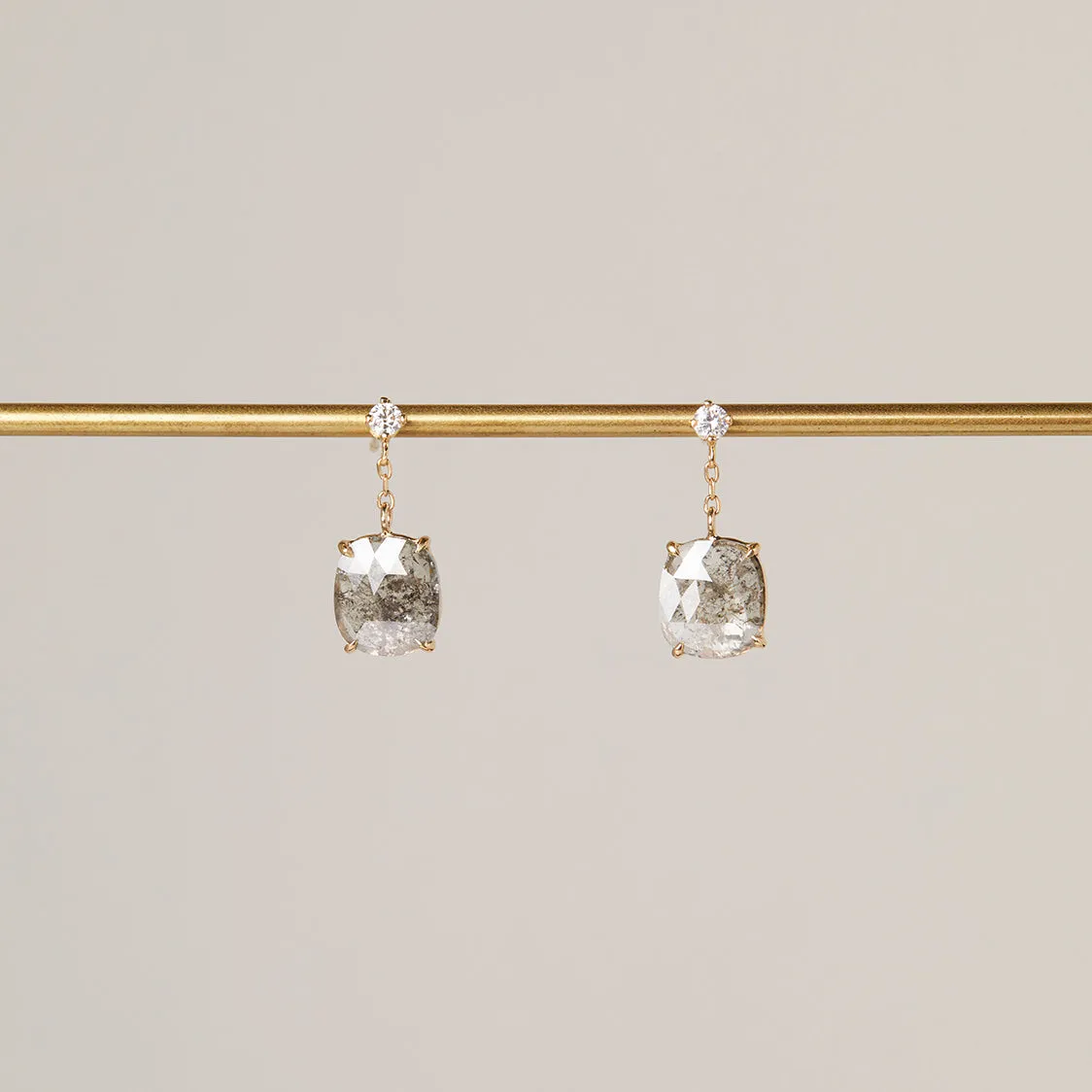 1.78 Carat One-of-a-Kind Diamond Slice Earrings | CE8-OOAK