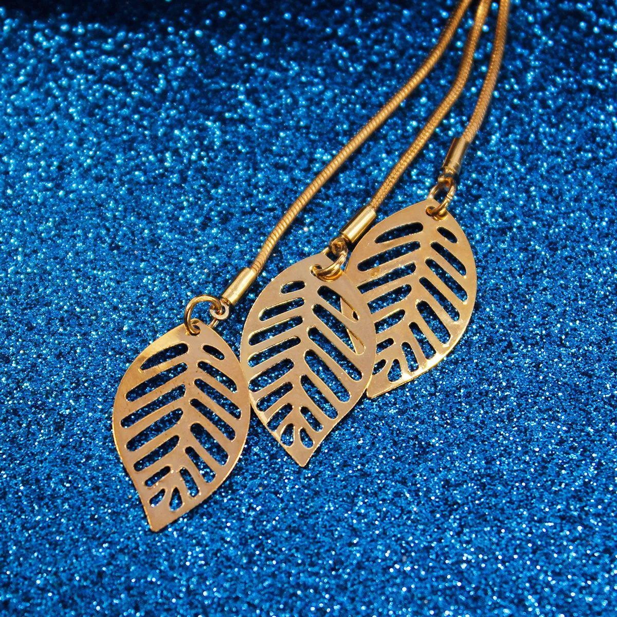 18K Gold-Plated Leaf Charm Bracelet