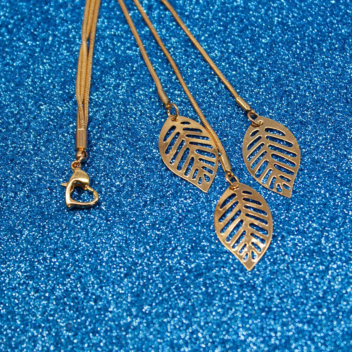 18K Gold-Plated Leaf Charm Bracelet
