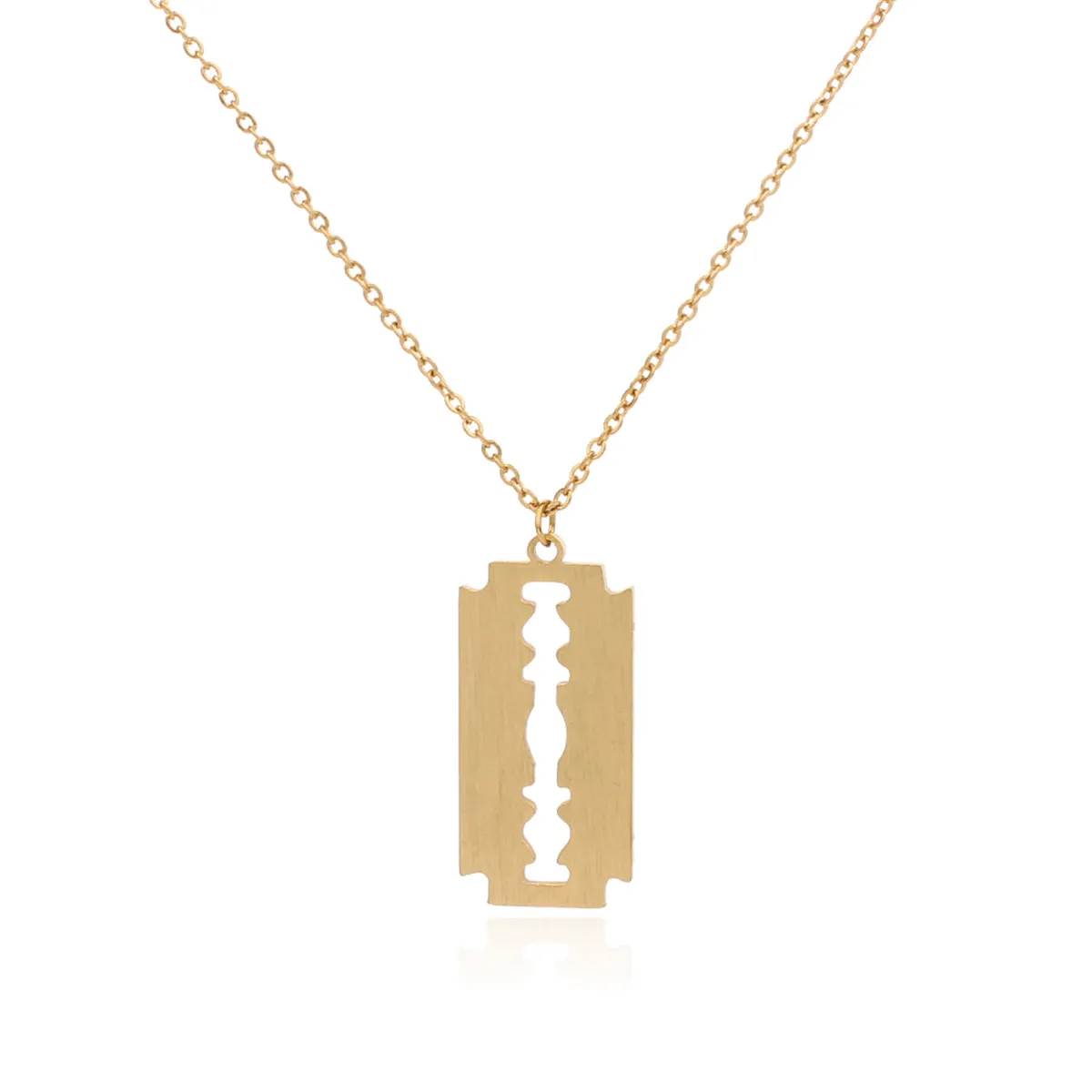 18K Gold-Plated Razor Blade Pendant Necklace