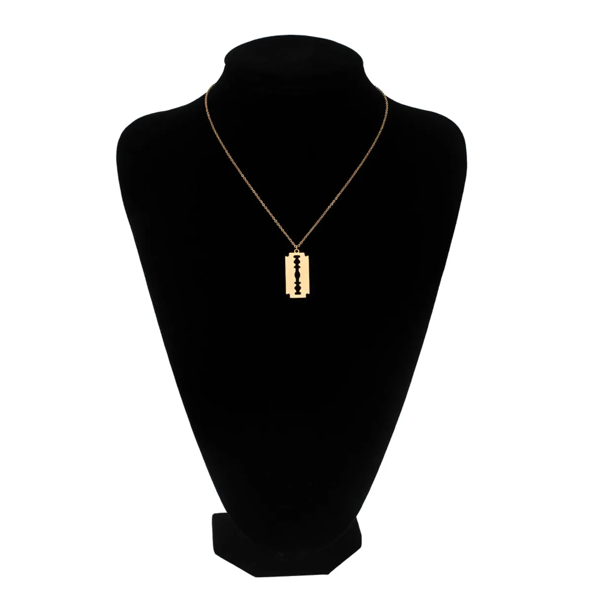 18K Gold-Plated Razor Blade Pendant Necklace