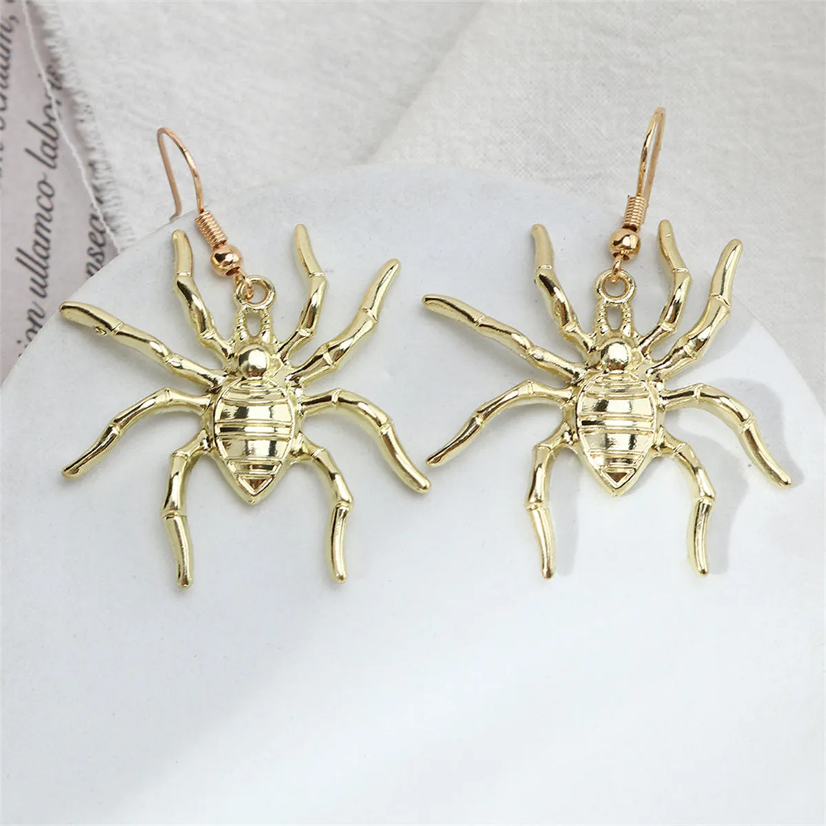 18K Gold-Plated Spider Drop Earrings
