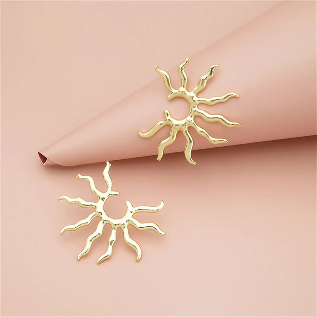 18K Gold-Plated Sun Stud Earrings