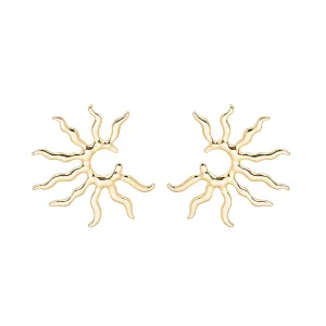 18K Gold-Plated Sun Stud Earrings