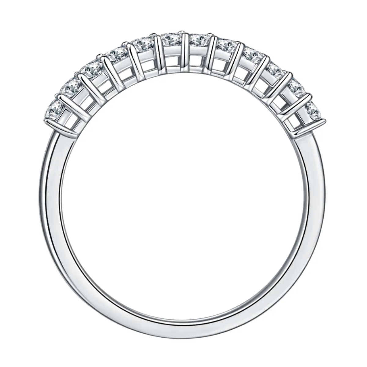 1ct Princess Cut Diamond Half Eternity Wedding Band