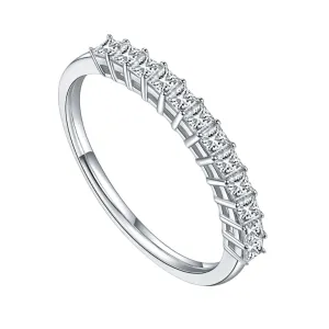 1ct Princess Cut Diamond Half Eternity Wedding Band