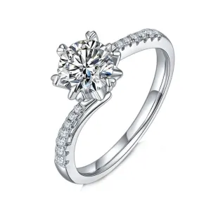1Ct VVS1 Snowflake Diamond Engagement Ring