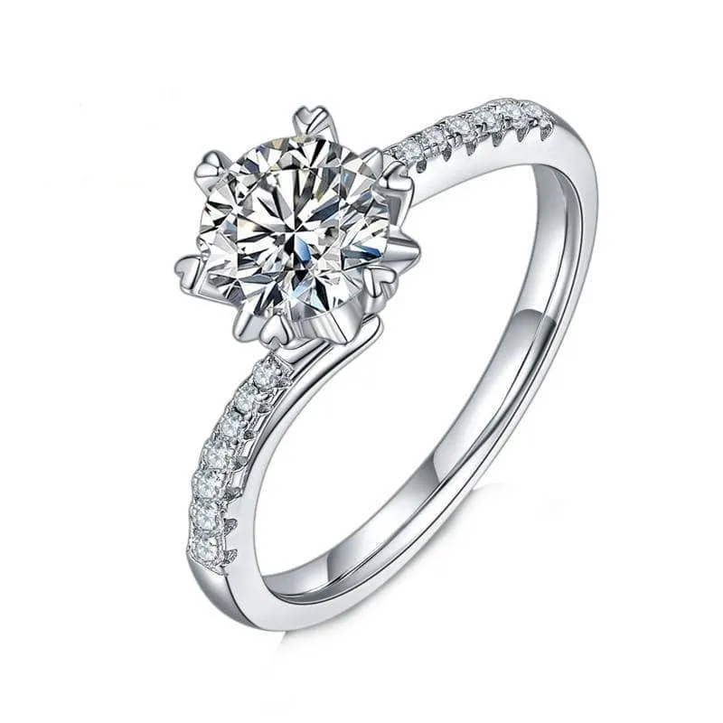 1Ct VVS1 Snowflake Diamond Engagement Ring