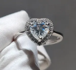 2 Carat Heart Cut Diamond Diamond Forever Love Engagement Ring