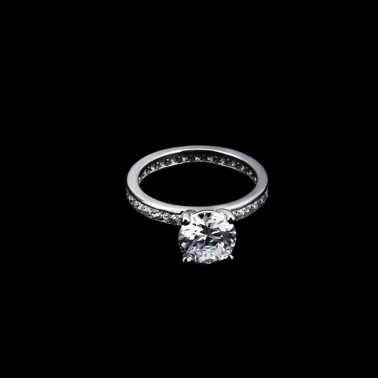 2.00Ct 8mm EF Color Diamond Wedding Ring