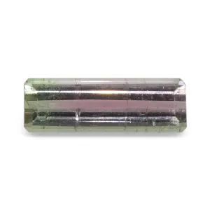 2.19ct Emerald Cut Pink & Green Bi-Colour Tourmaline