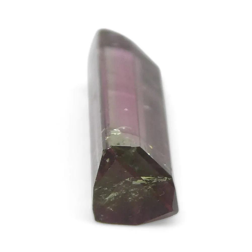 2.19ct Emerald Cut Pink & Green Bi-Colour Tourmaline