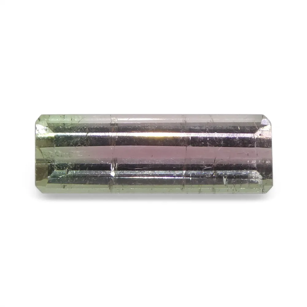 2.19ct Emerald Cut Pink & Green Bi-Colour Tourmaline