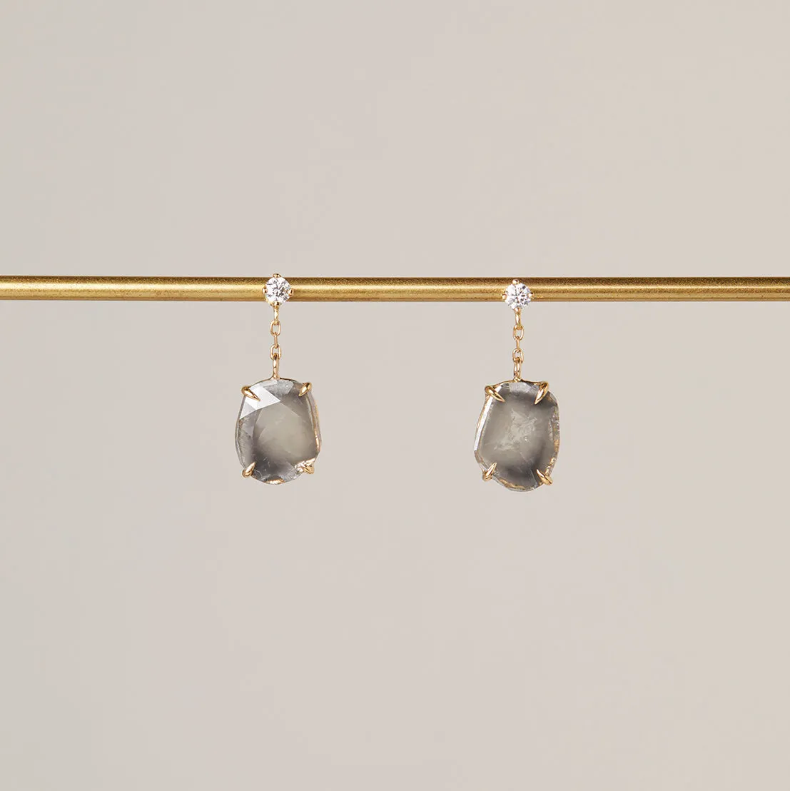 2.23 Carat One-of-a-Kind Diamond Slice Earrings | CE9-OOAK