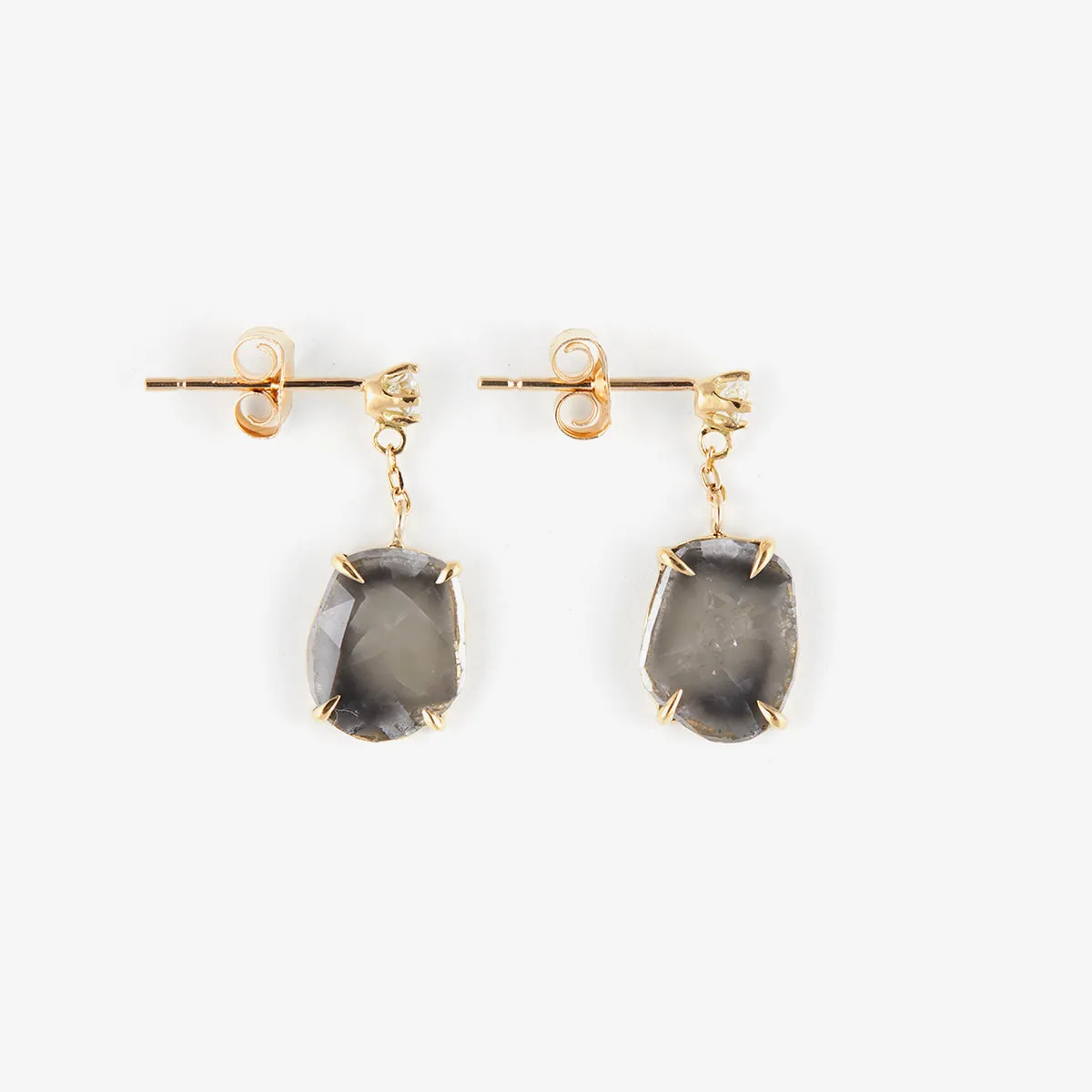 2.23 Carat One-of-a-Kind Diamond Slice Earrings | CE9-OOAK
