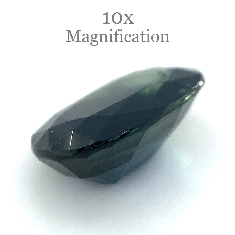 2.76ct Oval Blue and Green Parti Sapphire from Australia Unheated