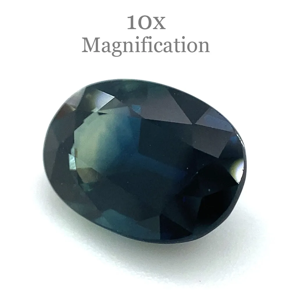 2.76ct Oval Blue and Green Parti Sapphire from Australia Unheated