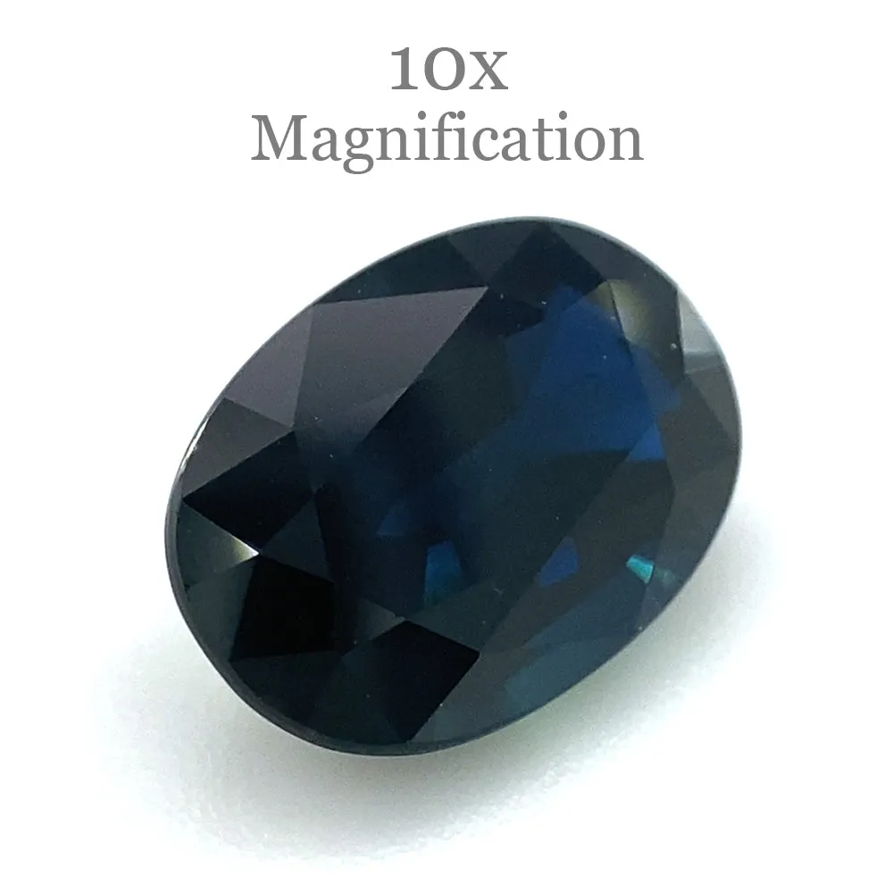 2.76ct Oval Blue and Green Parti Sapphire from Australia Unheated