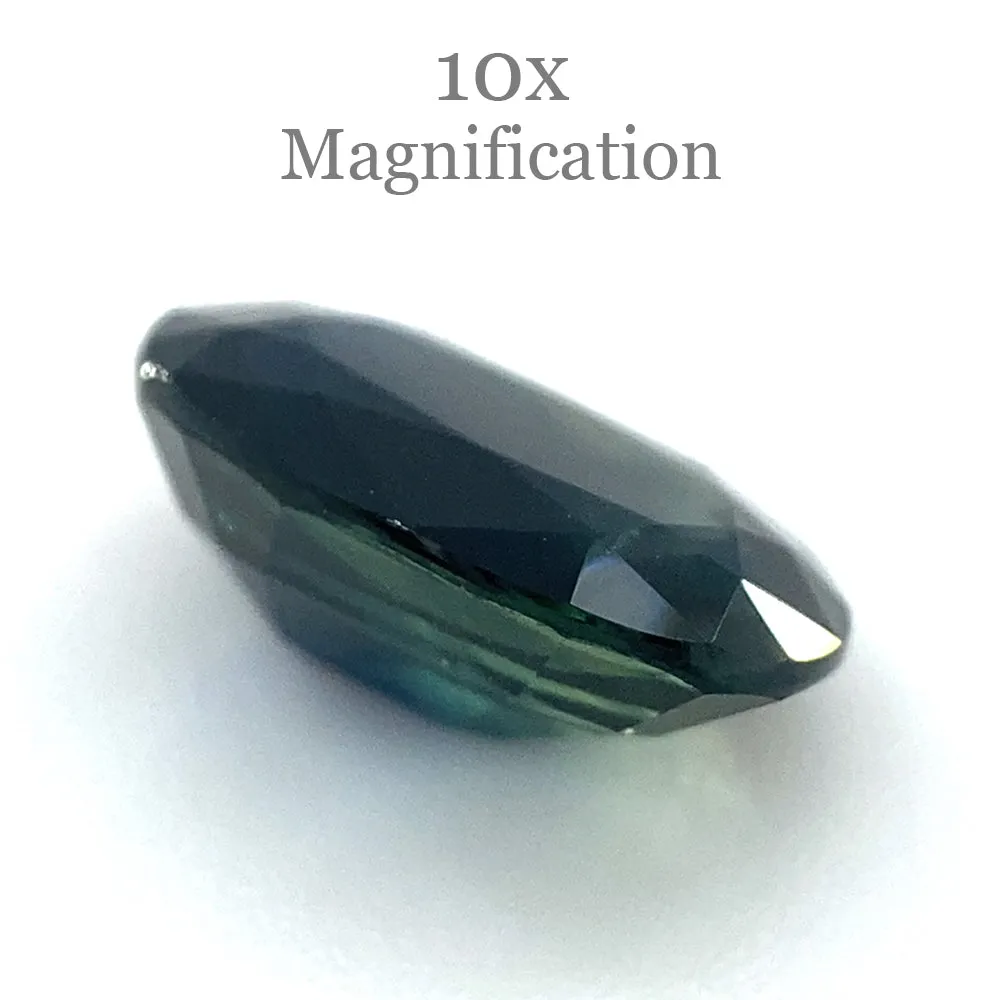 2.76ct Oval Blue and Green Parti Sapphire from Australia Unheated
